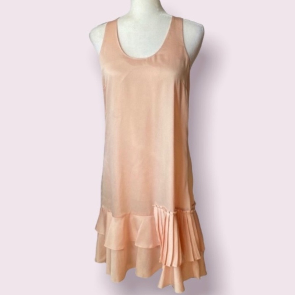 Pink Ruffle Hem Dress